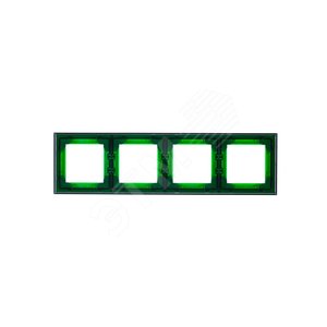 ABB Levit Зелёный / дымчатый чёрный Рамка 4-ая | 3901H-A05040 67W | 2CHH015040A6067 | ABB - фото 4