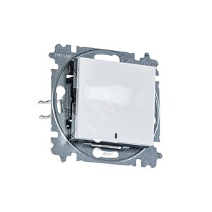 ABB Levit Белый / дымчатый чёрный Переключатель 1-кл. с подсветкой ориентационная | 3559H-A06446 62W | 2CHH590646A6062 | ABB - фото 3