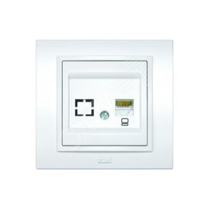 Zena бел.розетка комп+TF RJ45 CAT 6+RJ11 (500-010200-249) - ABB