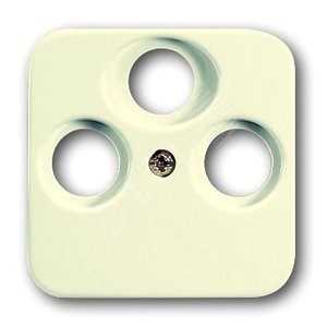 Накладка (центральная плата) для TV-R-SAT розетки, серия Bush-Duro 2000 SI, цвет слоновая кость 2