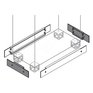 Фланец цоколя торц. 100x300мм ВхШ (2шт) | ZN3000 | ABB - фото 2