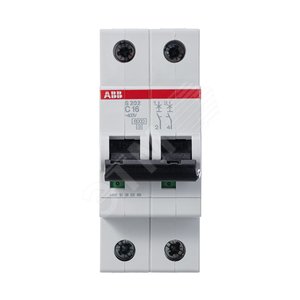 Выключатель автоматический двухполюсный S202 16А C 6кА (S202 C16) | 2CDS252001R0164 | ABB - фото 4