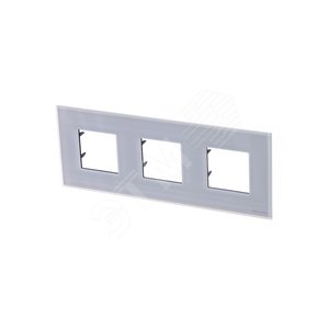 ABB Zenit Стекло Белое Рамка 3-я (2+2+2 мод) | N2273 CB  | 2CLA227300N3001 | ABB - фото 3