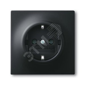Розетка SCHUKO 16А 250В, серия impuls, цвет чёрный бархат | 2011-0-3886 | 2CKA002011A3886 | ABB - фото 2