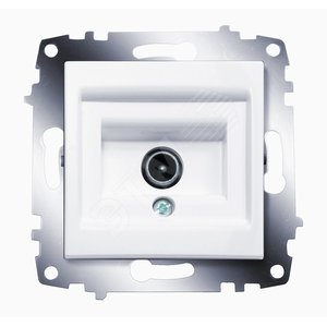 Zena без рамки бел. розетка TV прох. - ABB