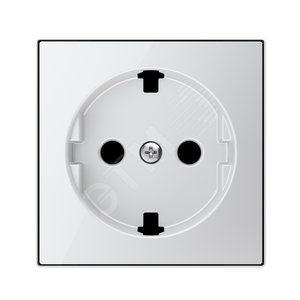 Накладка для розетки SCHUKO с плоской поверхностью, серия SKY, цвет стекло белое|2CLA858890A2101| ABB 2