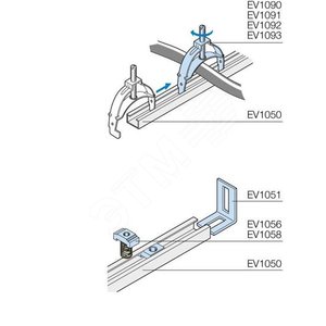 Зажим для кабеля d30-48мм (5 шт) 2