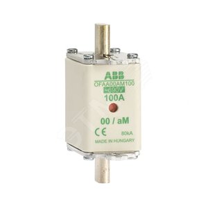 Предохранитель OFAA00AM100 100А тип аМ размер00, до 690В | 1SCA022701R1850 | ABB 2