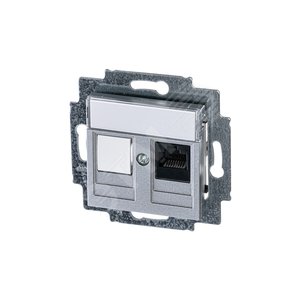 ABB Levit Серебро Розетка комп. RJ45 категория 5e и заглушка | 5014H-A51017 70W | 2CHH295117A6070 | ABB - фото 2