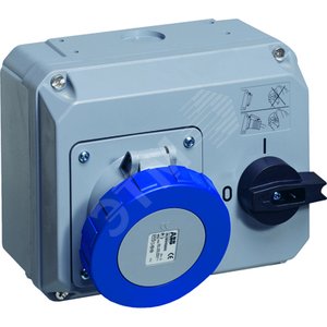 Розетка с выключателем и механической блокировкой 363MHS6W, 63A, 3P+E, IP67, 6ч | 2CMA167899R1000 | ABB 2