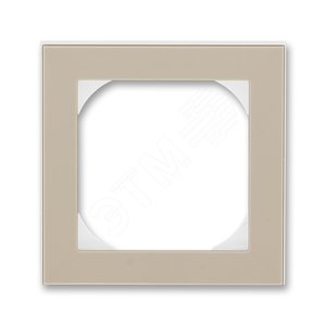 Рамка ABB Levit 1 пост 55х55 для механизмов BJE кофе макиато / белый (3901H-A05510 18) 2