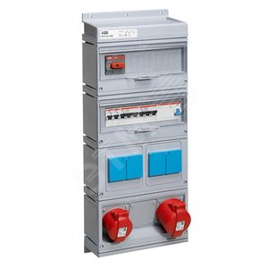 Бокс MPR32/1MS с розетками в сборе, IP44, пластик | 2CMA168984R1000 | ABB 2