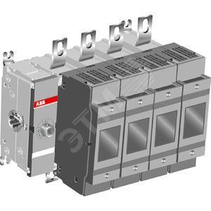 Рубильник OS250D04FP до 250А 4-полюсный, предохранитель 0 или 1 (нет в комплекте) | 1SCA022726R8620 | ABB 2