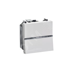 Zenit Переключатель одноклавишный на 2 модуля белый (N2202 BL) 5