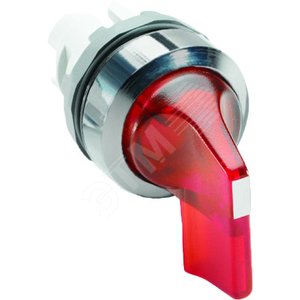 Переключатель M3SS4-21R (длинная ручка) красный 3-х позиционный с подсветкой (только корпус) с фиксацией | 1SFA611213R2101 | ABB 2