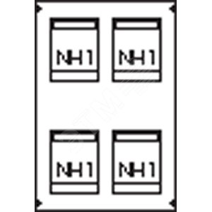 Пластрон для 4 NH1 2ряда/5 реек | AG83 | ABB 2