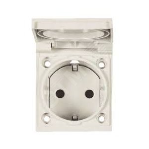 ABB Zenit UJP Розетка с/з арт.3288 BL, панельная 2P+E, IP54 с крышкой, 10/16А, 250В, белый | 3288 BL  | 2CLA328800A1101 | ABB - фото 2