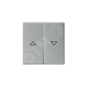 Клавиша для 2-клавишных выключателей/переключателей/кнопок с символом "??", глухая, Impressivo, алюминий | 1785JA-83  | 2TKA000531G1 | ABB 2