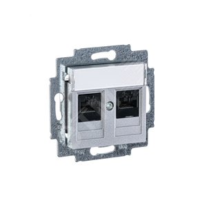 ABB Levit Серебро Розетка комп. 2-ая 2хRJ45 категория 5e | 5014H-A51018 70W | 2CHH295118A6070 | ABB - фото 4