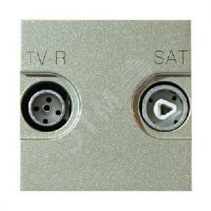 Розетка TV-R-SAT одиночная с накладкой, серия Zenit, цвет шампань 2