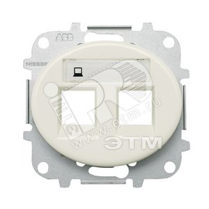 TACTO Накладка розетки компьютерной двойной белая - ABB