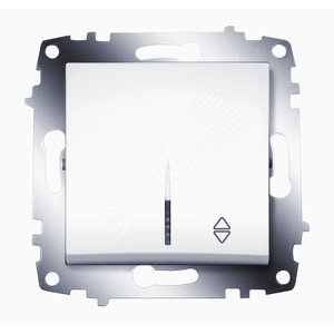 Zena без рамки бел. выключатель 1кл. прох. с подсв. Led (609-010200-210) - ABB