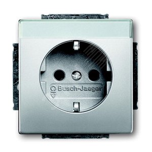 Розетка SCHUKO 16А 250В с полем для надписи, серия pur/сталь | 2011-0-3851  | 2CKA002011A3851 | ABB - фото 2