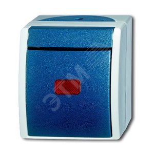 Переключатель 1-клавишный, контрольный, IP44, для открытого монтажа, серия ocean, цвет серый/сине-зелёный | 1085-0-1636  | 2CKA001085A1636 | ABB - фото 2