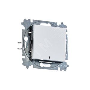 ABB Levit Белый / дымчатый чёрный Выключатель 1-кл. с подсветкой | 3559H-A01446 62W | 2CHH590146A6062 | ABB - фото 4