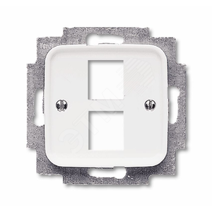 Накладкадля 2-х разъёмов Modular Jack (артикулы 0210, 0211 и 0219), серия Reflex SI, цвет альп. белый | 1753-0-3965  | 2CKA001753A3965 | ABB 2