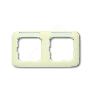 Рамка 2-постовая, горизонтальная, с полем для надписи, серия Busch-Duro 2000 SI, цвет слоновая кость | 1754-0-2213 | 2CKA001754A2213 | ABB 2