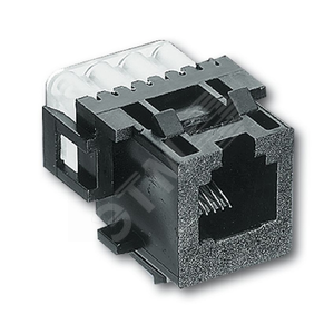 Механизм роз.телеф.Jack 1х8 RJ11/12 RJ45 кат3 - фото 2