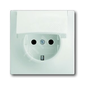 Розетка SCHUKO 16А 250В с крышкой, серия impuls, цвет белый бархат | 2018-0-1497 | 2CKA002018A1497 | ABB 2