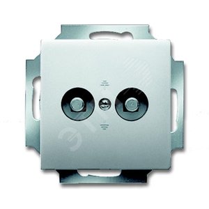 Розетка двойнай для выравнивания потенциалов, серия pur/сталь | 2495-0-0090 | 2CKA002495A0090 | ABB 2