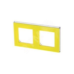 ABB Levit Жёлтый / дымчатый чёрный Рамка 2-ая | 3901H-A05020 64W | 2CHH015020A6064 | ABB - фото 2