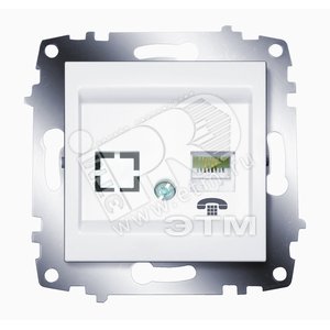 Cosmo Розетка TF (RJ 11 + гнездо) белая - ABB