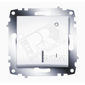 Cosmo Выключатель двухполюсный с подсветкой белый - ABB