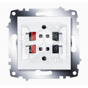 Cosmo Розетка аудио 2 поста белая (619-010200-241) - ABB
