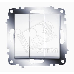 Cosmo Выключатель трехклавишный белый (619-010200-254) - ABB