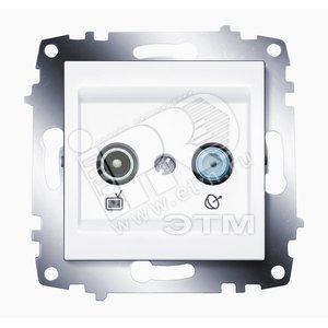 Cosmo Розетка оконечная TV + Спутник белая (619-010200-290) - ABB