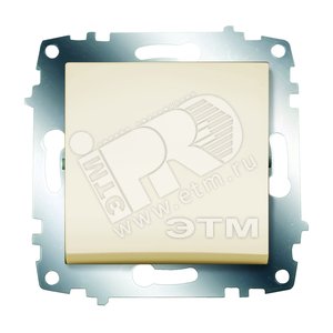 Выключатель одноклавишный, кремовый (619-010300-200)