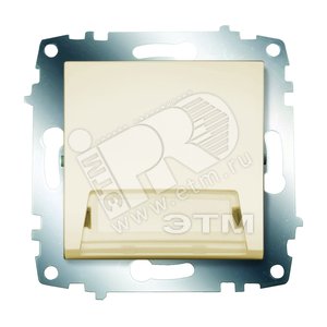 Cosmo Выключатель кнопочный с полем для надписи кремовый (619-010300-208) - ABB
