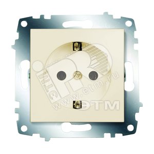 Cosmo Розетка с заземлением кремовая (619-010300-217) - ABB