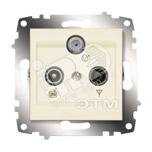 Cosmo Розетка оконечная TV + Радио + Спутник кремовая - ABB