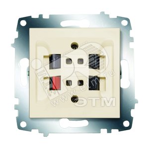 Cosmo Розетка аудио 2 поста кремовая - ABB