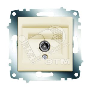 Cosmo Розетка проходная TV с экранированием кремовая (619-010300-272) - ABB