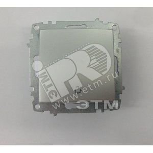Cosmo Выключатель кнопочный алюминий (619-011000-205) - ABB