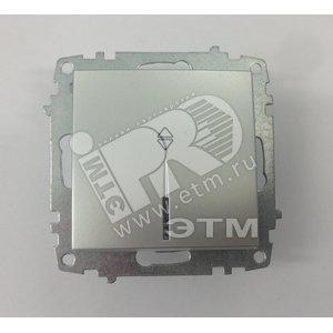 Cosmo Переключатель одноклавишный сх. 6 с подсветкой алюминий (619-011000-210) - ABB