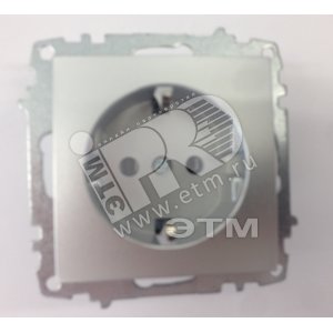 Cosmo Розетка с заземлением алюминий - ABB