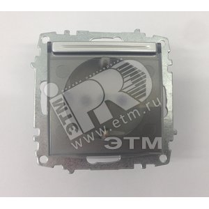 Cosmo Розетка с заземлением с защитной крышкой алюминий (619-011000-218) - ABB